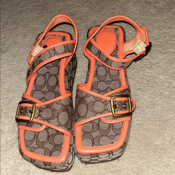 Coach Women's Naomi Monogram Jacquard Flatform Sandals - Picture 4 of 4